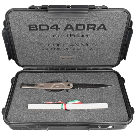 Extrema Ratio BD4 Adra Contractor LE No 62/70 Tactical Mud Aluminium, Black N690 knife (04.1000.0498/TM)