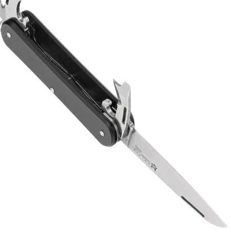 Fox Vulpis S4 Black Aluminium, Polished N690Co Pocket Knife (FX-VP130-S4 BK)