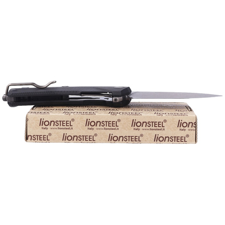 LionSteel KUR Knife Black G10, Black PVD/Stonewashed Sleipner by Molletta (KUR BBK)