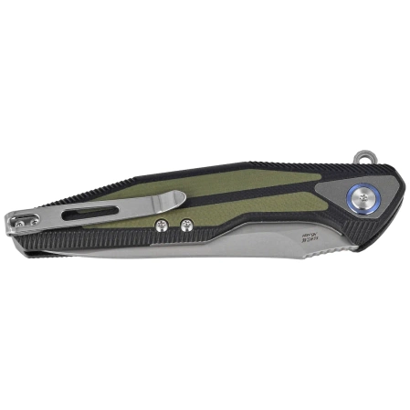 Nóż składany RikeKnife Tulay Integral Black G10/OD Green G10 Inlay, Satin 154CM (RK-TULAY-BOG)