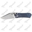 Bestech Icarus Knife Blue Stonewashed Titanium, Satin M390 by Nick Rogers (BT2302E)