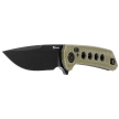 Reate PL-XF-4 Knife Green Micarta/Black G10 Inlay, Black PVD Nitro-V