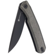 Nóż składany Sencut Scitus Dark Green Canvas Micarta, Black Stonewashed D2 by Ostap Hel (S21042-3)