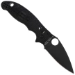 Spyderco Manix 2 Lightweight Black Blade PlainEdge Knife (C101PBBK2)