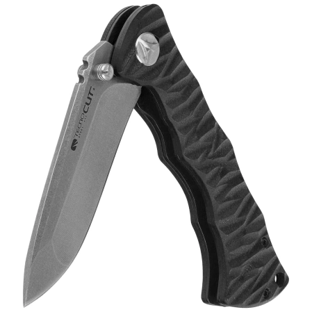 Tecnocut TCN6520BC-SSW Knife - Black G10, Stonewashed 440