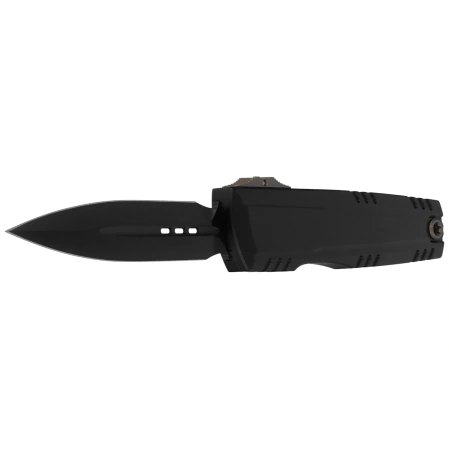 Microtech Luminary ZBP D/E Signature OTF Knife Black Aluminum, Black DLC M390MK by Tony Marfione (1270-1DLCS-Z23)