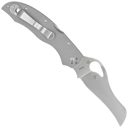Spyderco Byrd Gooney Knife Gray G10, Satin 9Cr14MoV by Sal Glesser (BY24GPGY)