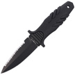 Fox Tactical Elementum Dagger S/E Black PP/TPE Knife, Black Idroglider P/S N690Co (FX-647 S)
