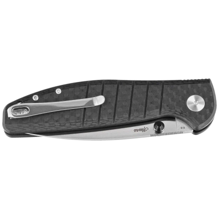 Bestechman Knife Goodboy Black Shredded G10, Stonewashed/Satin D2 by Keanu Alfaro (BMK04K)