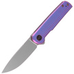 Nóż składany WE Knife Charith LE No 072/210 Ripple Pattern Purple Titanium, Silver Bead Blasted CPM 20CV (WE20056-2)