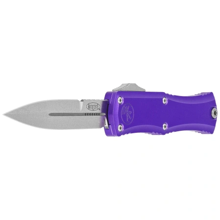 Nóż automatyczny OTF Microtech Hera II Mini Bayonet Purple Aluminium, Stonewashed M390MK by Tony Marfione (1701M-10PU)
