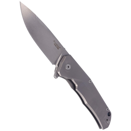 LionSteel T.R.E. Knife Grey Titanium/Blue Ti, Stonewashed M390 by Molletta (TRE BL)