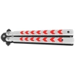 Nóż treningowy Third Decor Habitat Balisong White/Red Aluminium, Black 420 (K2813-2)