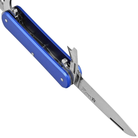 Fox Vulpis S4 Sky Blue Aluminium, Polished N690Co Pocket Knife (FX-VP130-S4 SB)