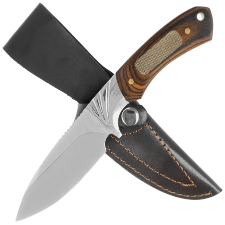 Martinez Albainox Hunting Knife Brown Micarta, Mirror 3Cr13Mov (32272)