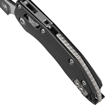 Microtech Stitch Ram-Lok S/E Knife Fluted Black Aluminum, Black M390MK by Borka Blades and Tony Marfione (169RL-1FL)