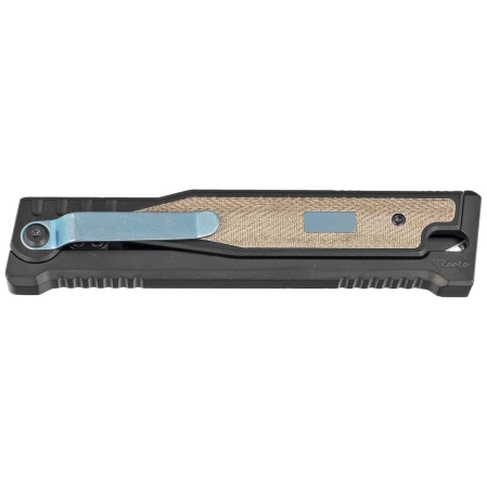 Reate EXO 2.0 D/E Black PVD Titanium / Green Micarta, Black PVD Elmax (EXO BLK.PVD.DE.GRM)