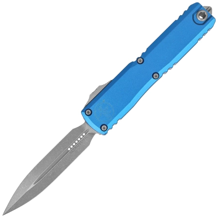 Nóż automatyczny OTF Microtech Ultratech Gen IV D/E Blue Aluminium, Apocalyptic M390MK by Tony Marfione (11224-10APBL)
