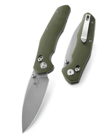 Bestechman Ronan Knife OD Green G10, Stonewashed 14C28N (BMK02E)