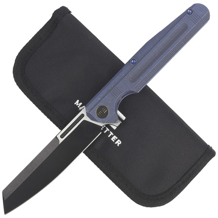 WE Knife Reiver LE No 027/260 Blue Titanium, Black Stonewashed CPM S35VN knife (WE16020-4)
