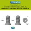 Zestaw śrub do klipsów Civivi, Black Stainless Steel 10 szt. (CA-12A)