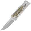 Nóż grawitacyjny Reate Mini EXO OTF Gravity Drop Point Bead Blasted Titanium/Green Micarta, Stonewashed CPM 3V