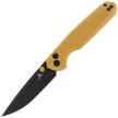 Bestechman Velix Knife Yellow G10, Black PVD 14C28N by Ostap Hel (BMK07E)
