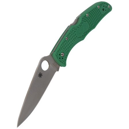 Spyderco Endura 4 FRN Green Flat Ground PlainEdge Knife (C10FPGR)