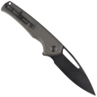 Sencut Mims Dark Green Canvas Micarta, Black Stonewashed 9Cr18MoV knife (S21013-3)