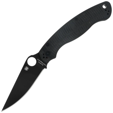 Nóż składany Spyderco Military 2 Salt Black G10, Black DLC MagnaCut by Sal, Eric Glesser (C36GMCBKP2)