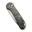 Civivi Button Lock Elementum II Knife Shredded Carbon Fiber/Golden Shred, Damascus (C18062P-10)