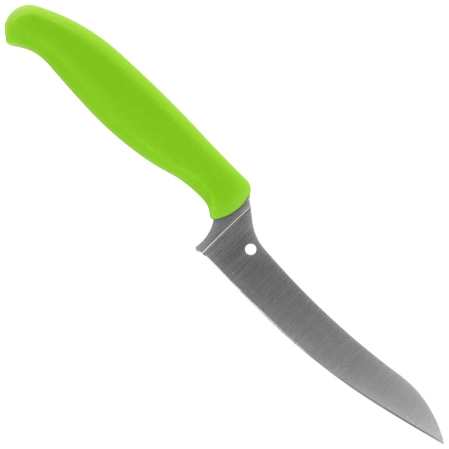 Spyderco Z-Cut Pointed Tip Kitchen Knife Green Polypropylene, Satin CTS BD1N (K14PGN)
