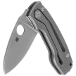 Spyderco Pits 2 Slipit Knife Gray Titanium, Satin M398 by Mike Read (C269TIP)