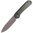 Nóż CIVIVI Button Lock Elementum Dark Green Micarta, Gray Stonewashed (C2103C)