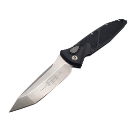 Microtech Socom Elite Auto T/E Knife Black Aluminum, Stonewashed M390 by Tony Marfione (161A-10)