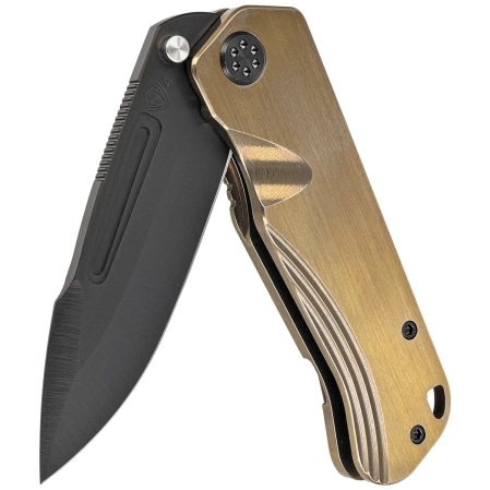 Medford Knife Proxima Bronze/PVD Black Titanium, Black PVD S45VN by Greg Medford