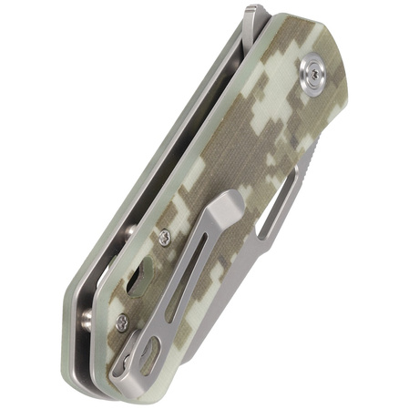 Kubey Knife Duroc Camo G10, Bead Blasted AUS-10 by Colin Maisonpierre (KU332J)