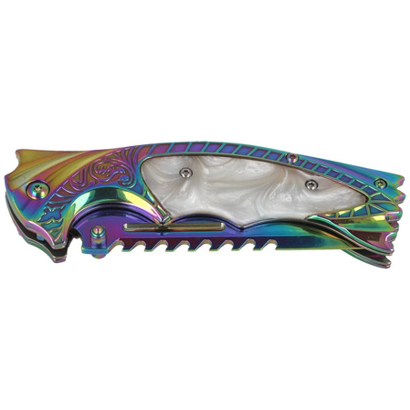 Herbertz CJH Knife Rainbow Titanium/Pearl, Rainbow Titanium 3Cr13MoV (ART000136)