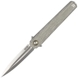MKM Flame Light Dagger Green Micarta, Stonewashed M390 by Michael Zieba (MK FL02L-GC)