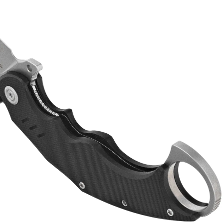 Kubey Wrath Knife Black G10, Beadblasted 14C26N by MUZI Design (KU261A)