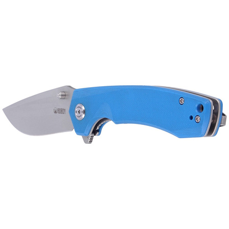Kubey Knife Blue G10, Bead Blasted D2 (KU901B)
