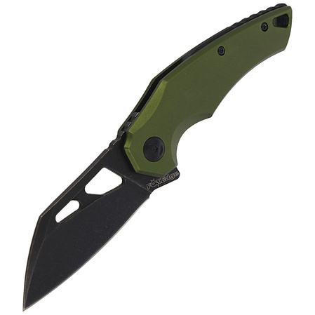 Nóż FoxEdge Atrax Green Aluminium, Black Stonewashed by Simonutti (FE-026 AOD)