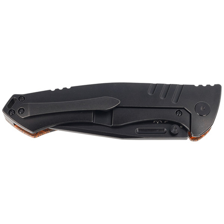 Nóż składany Bestech Keen II Black-Orange G10/Titanium, Black Stonewashed CPM S35VN by Koens Craft (BT2301F)