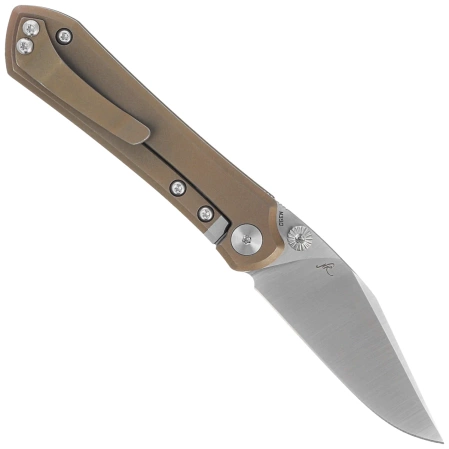 Bestech Icarus Knife Bronze Stonewashed Titanium, Satin M390 by Nick Rogers (BT2302F)