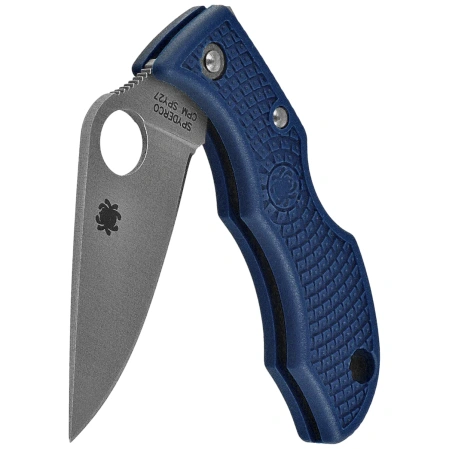 Spyderco Ladybug 3 Knife Cobalt Blue FRN, Satin CPM SPY-27 by Sal Glesser (LPCBL3)