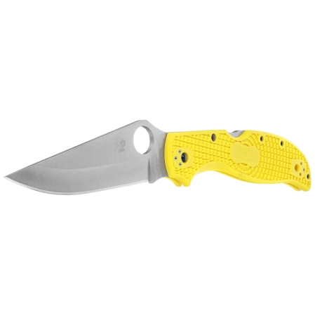 Spyderco Stretch 2 XL Lightweight Salt Knife Yellow FRN, Satin H-2 by Sal Glesser (C258PYL)