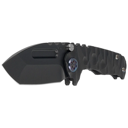 Nóż składany Medford Micro Praetorian T Tanto, Black DLC ''Predator'' Titanium, Flm HW, Brsh/Flm Clip, Black DLC S45VN by Greg Medford (MK0084PT-30PV-TFCF-BP)