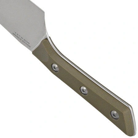 Microtech Santoku 6" Kitchen Knife OD Green G10, Stonewashed M390MK (3200-10OD)