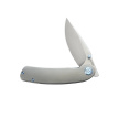 Kubey Momentum Knife Grey Titanium, Beadblasted M390 by Sherif Manganas (KB386A)
