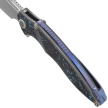 Nóż składany Rike Knife RK 1902 B/CF Titanium/Blue Carbon Fiber, Bead Blasted M390